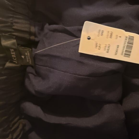 New J. Crew Straight Leg Pant in Black & White Check Plaid Size 4 - Picture 7 of 9